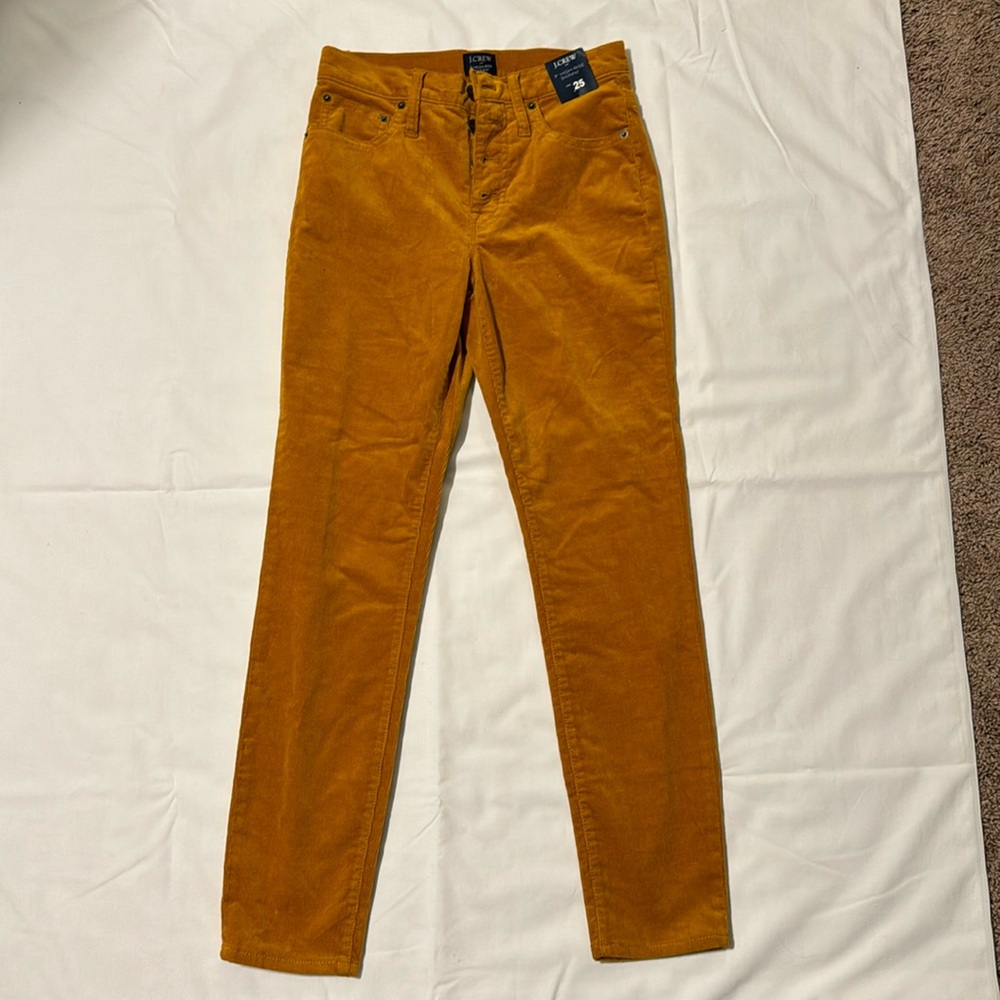 J. Crew corduroy, high rise, skinny pants. NWT.